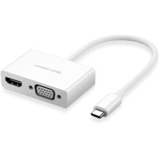 UGREEN USB Type C to HDMI + VGA Converter (White) (UGR-30843)