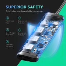 Хаб UGREEN USB-C to 2 Ports USB3.0-A Hub + HDMI + TF/SD с PD Power Supply (Space Gray) (UGR-70411)