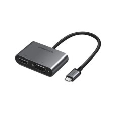 Хаб UGREEN USB-C to HDMI + VGA + USB 3.0 Adapter with PD (Space Gray) (UGR-50505)