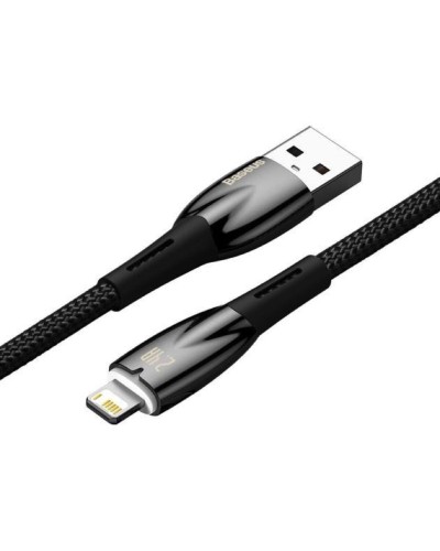 Кабель Baseus Glimmer Series Fast Charging Data Cable USB to iP 2.4A 2m Black (CADH000301)