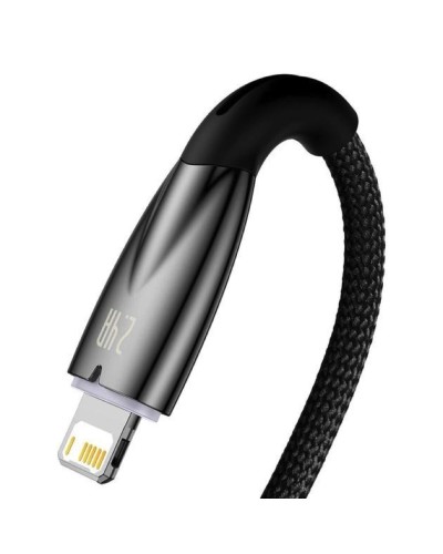 Кабель Baseus Glimmer Series Fast Charging Data Cable USB to iP 2.4A 2m Black (CADH000301)