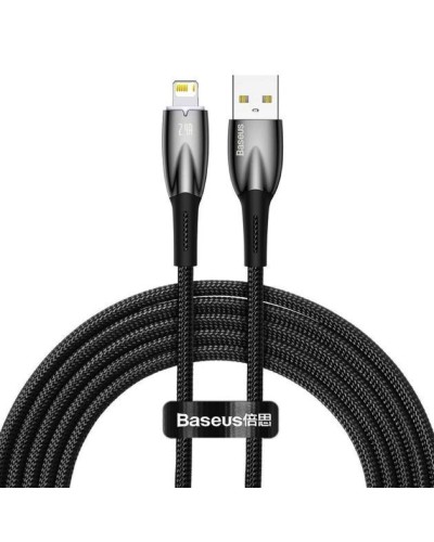 Кабель Baseus Glimmer Series Fast Charging Data Cable USB to iP 2.4A 2m Black (CADH000301)