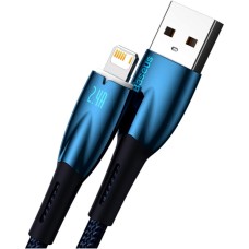 Кабель Baseus Glimmer Series Fast Charging Data Cable USB to iP 2.4A 2m Blue (CADH000303)