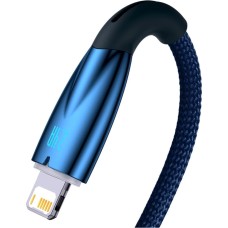 Кабель Baseus Glimmer Series Fast Charging Data Cable USB to iP 2.4A 2m Blue (CADH000303)