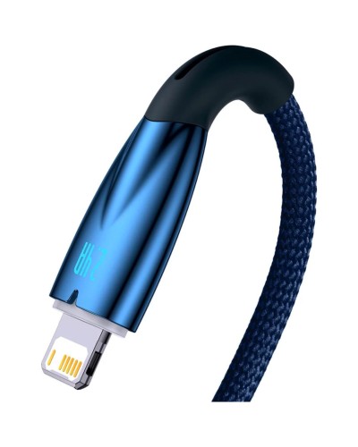 Кабель Baseus Glimmer Series Fast Charging Data Cable USB to iP 2.4A 2m Blue (CADH000303)