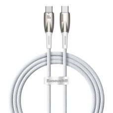 Кабель Baseus Glimmer Series Fast Charging Data Cable Type-C to Type-C 100W 2m White (CADH000802)