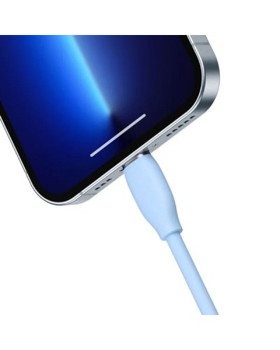 Кабель Baseus Jelly Liquid Silica Gel Fast Charging Data Cable USB to iP 2.4A 2m Blue (CAGD000103)