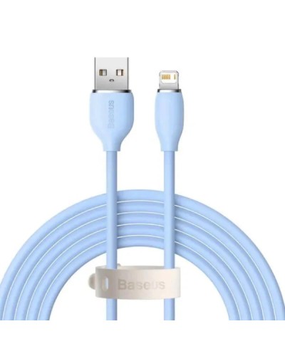 Кабель Baseus Jelly Liquid Silica Gel Fast Charging Data Cable USB to iP 2.4A 2m Blue (CAGD000103)