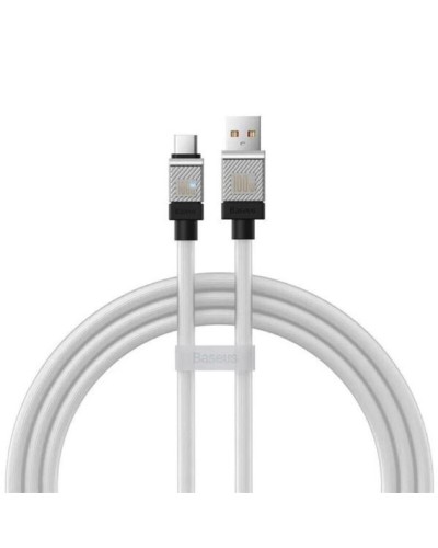 Кабель Baseus CoolPlay Series Fast Charging Cable USB to Type-C 100W 2m White (CAKW000702)