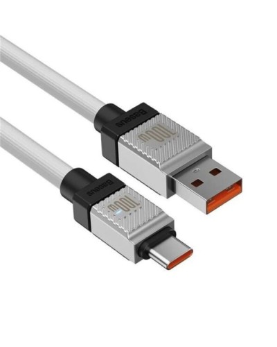 Кабель Baseus CoolPlay Series Fast Charging Cable USB to Type-C 100W 2m White (CAKW000702)