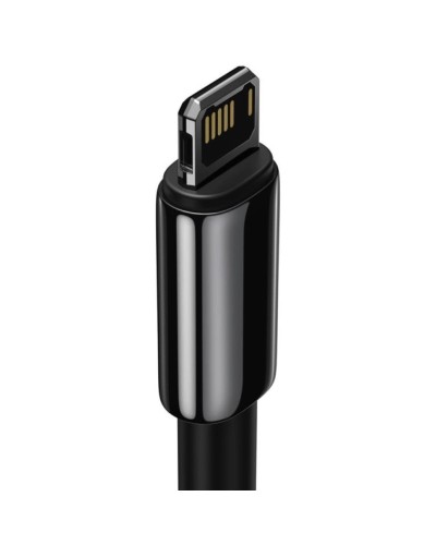 Кабель Baseus Tungsten Gold Fast Charging Data Cable USB to iP 2.4A 2m Black (CALWJ-A01)