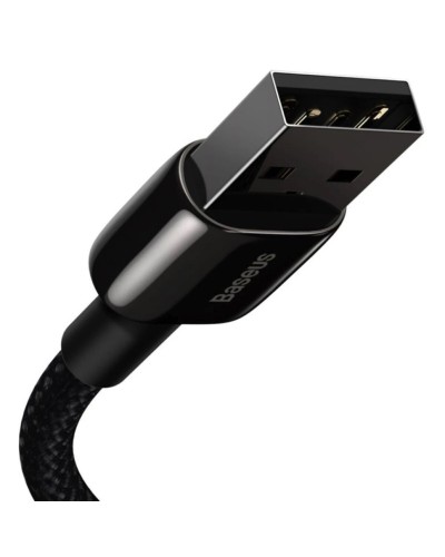 Кабель Baseus Tungsten Gold Fast Charging Data Cable USB to iP 2.4A 2m Black (CALWJ-A01)