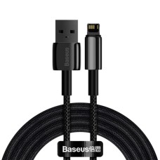 Кабель Baseus Tungsten Gold Fast Charging Data Cable USB to iP 2.4A 2m Black (CALWJ-A01)