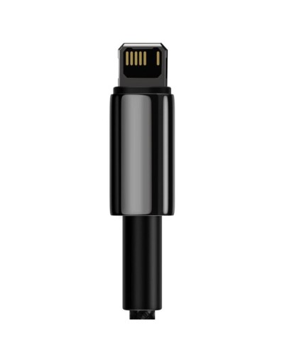 Кабель Baseus Tungsten Gold Fast Charging Data Cable USB to iP 2.4A 2m Black (CALWJ-A01)