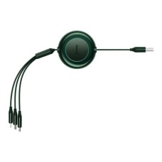 Кабель Baseus Bright Mirror 2 Series Retractable 3-in-1 Fast Charging Data Cable USB M+L+C 3.5A 1.1m Green (CAMJ010006)