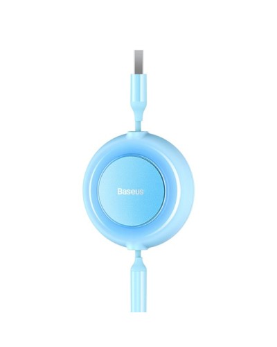 Кабель Baseus Bright Mirror 2 Series Retractable 3-in-1 Fast Charging  Data Cable USB to M+L+C 3.5A 1.1m Sky Blue (CAMJ010017)