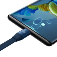 Кабель Baseus Bright Mirror 2 Series Retractable 3-in-1 Fast Charging Data Cable USB M+L+C 66W 1.1m Blue (CAMJ010103)