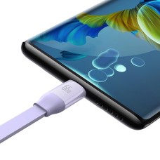 Кабель Baseus Bright Mirror 2 Series Retractable 3-in-1 Fast Charging Data Cable USB M+L+C 66W 1.1m Purple (CAMJ010105)