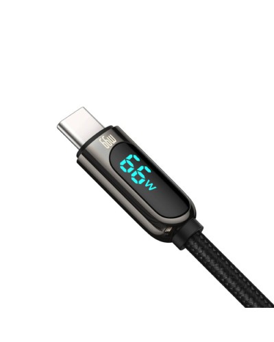 Кабель Baseus Display Fast Charging Data Cable USB to Type-C 66W 1m Black (CASX020001)