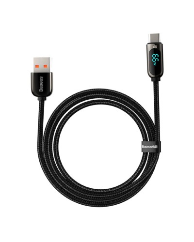 Кабель Baseus Display Fast Charging Data Cable USB to Type-C 66W 1m Black (CASX020001)