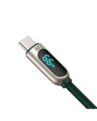 Кабель Baseus Display Fast Charging Data Cable USB to Type-C 66W 1m Green (CASX020006)