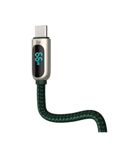 Кабель Baseus Display Fast Charging Data Cable USB to Type-C 66W 1m Green (CASX020006)