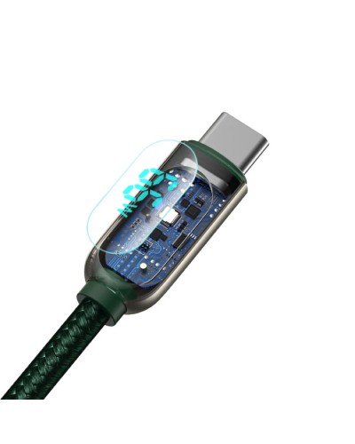 Кабель Baseus Display Fast Charging Data Cable USB to Type-C 66W 1m Green (CASX020006)