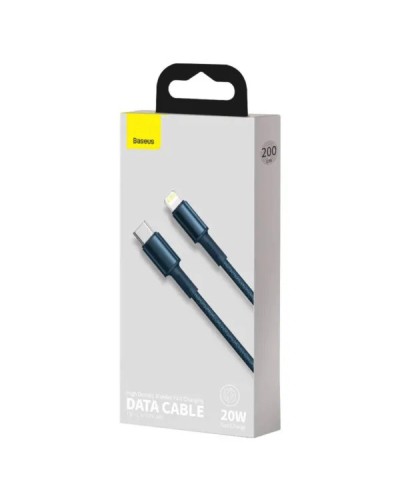 Кабель Baseus High Density Braided Fast Charging Data Cable Type-C to iP PD 20W 1m Blue (CATLGD-03)