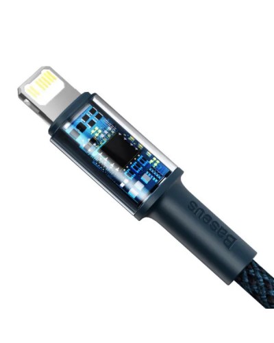 Кабель Baseus High Density Braided Fast Charging Data Cable Type-C to iP PD 20W 1m Blue (CATLGD-03)