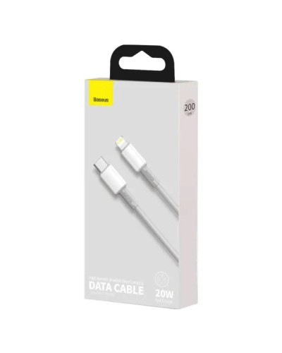 Кабель Baseus High Density Braided Fast Charging Data Cable Type-C to iP PD 20W 2m White (CATLGD-A02)