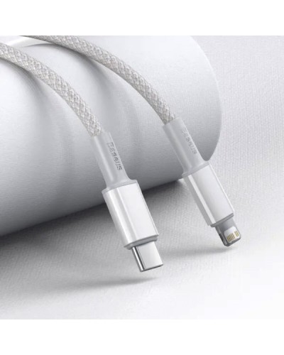 Кабель Baseus High Density Braided Fast Charging Data Cable Type-C to iP PD 20W 2m White (CATLGD-A02)