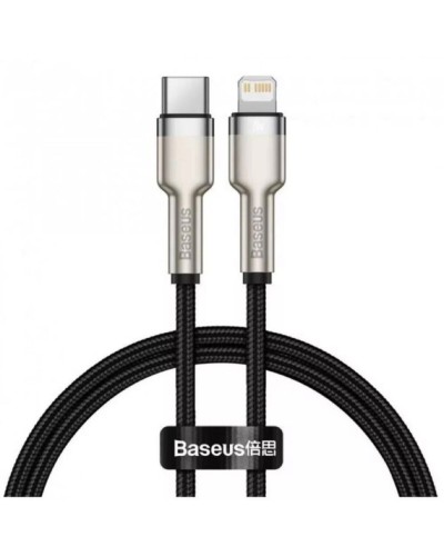 Кабель Baseus Cafule Series Metal Data Cable Type-C to iP PD 20W 0.25m Black (CATLJK-01)