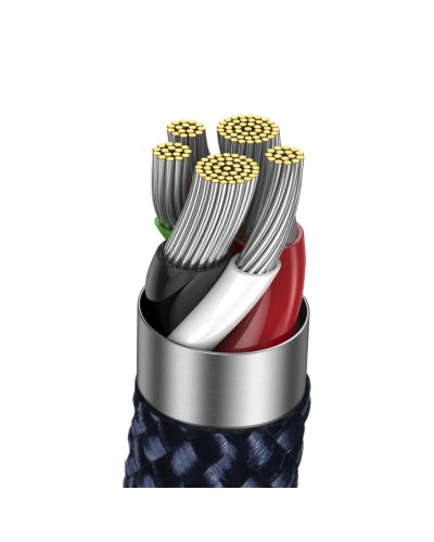 Кабель Baseus Explorer Series Auto Power-Off Fast Charging Data Cable Type-C to IP 20W 2m Blue (CATS000103)