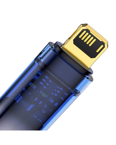 Кабель Baseus Explorer Series Auto Power-Off Fast Charging Data Cable USB to IP 2.4A 1m Blue (CATS000403)