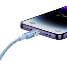 Кабель Baseus Explorer Series Fast Charging Cable with Smart Temperature Control USB to iP 2.4A 1m Blue (CATS010003)