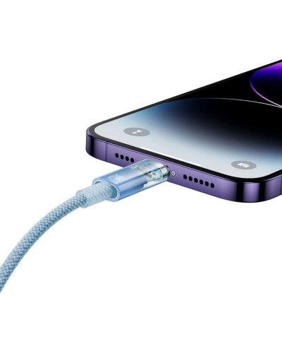 Кабель Baseus Explorer Series Fast Charging Cable with Smart Temperature Control USB to iP 2.4A 1m Blue (CATS010003)