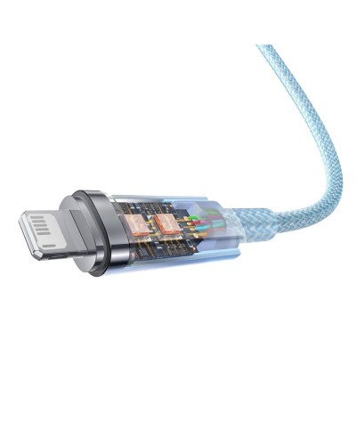 Кабель Baseus Explorer Series Fast Charging Cable with Smart Temperature Control USB to iP 2.4A 1m Blue (CATS010003)