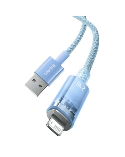 Кабель Baseus Explorer Series Fast Charging Cable with Smart Temperature Control USB to iP 2.4A 1m Blue (CATS010003)