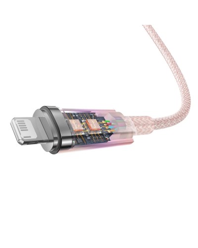 Кабель Baseus Explorer Series Fast Charging Cable with Smart Temperature Control USB to iP 2.4A 1m Pink (CATS010004)