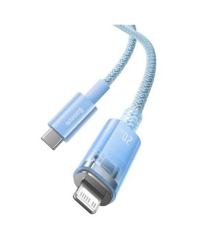 Кабель Baseus Explorer Series Fast Charging Cable with Smart Temperature Control Type-C to iP 20W 1m Blue (CATS010203)