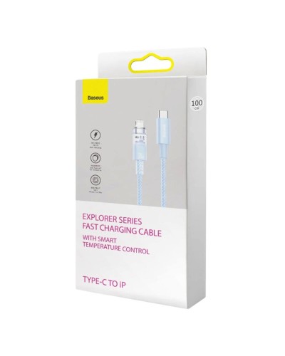 Кабель Baseus Explorer Series Fast Charging Cable with Smart Temperature Control Type-C to iP 20W 1m Blue (CATS010203)