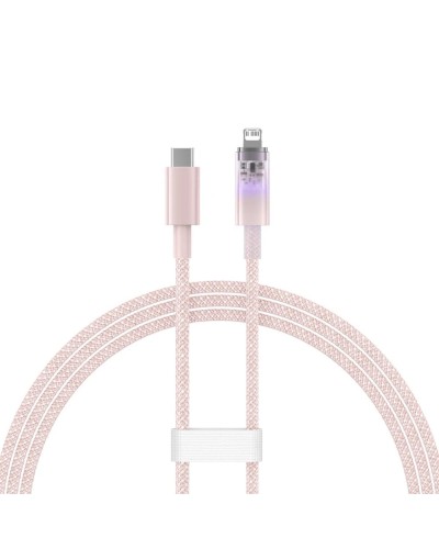 Кабель Baseus Explorer Series Fast Charging Cable with Smart Temperature Control Type-C to iP 20W 1m Pink (CATS010204)