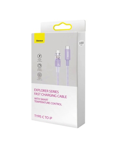 Кабель Baseus Explorer Series Fast Charging Cable with Smart Temperature Control Type-C to iP 20W 1m Purple (CATS010205)