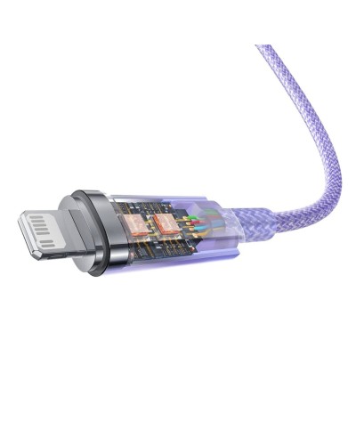 Кабель Baseus Explorer Series Fast Charging Cable with Smart Temperature Control Type-C to iP 20W 1m Purple (CATS010205)