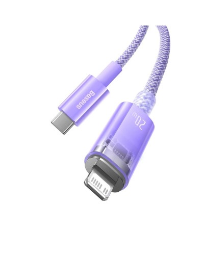 Кабель Baseus Explorer Series Fast Charging Cable with Smart Temperature Control Type-C to iP 20W 1m Purple (CATS010205)