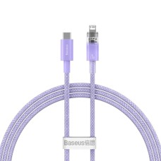 Кабель Baseus Explorer Series Fast Charging Cable with Smart Temperature Control Type-C to iP 20W 1m Purple (CATS010205)