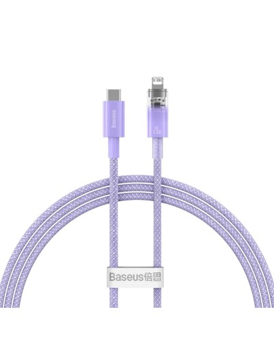 Кабель Baseus Explorer Series Fast Charging Cable with Smart Temperature Control Type-C to iP 20W 1m Purple (CATS010205)