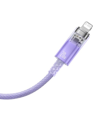 Кабель Baseus Explorer Series Fast Charging Cable with Smart Temperature Control Type-C to iP 20W 1m Purple (CATS010205)