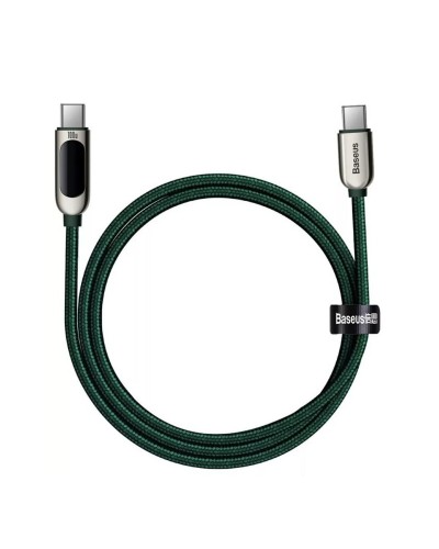 Кабель Baseus Display Fast Charging Data Cable Type-C to Type-C 100W 1m Green (CATSK-B06)