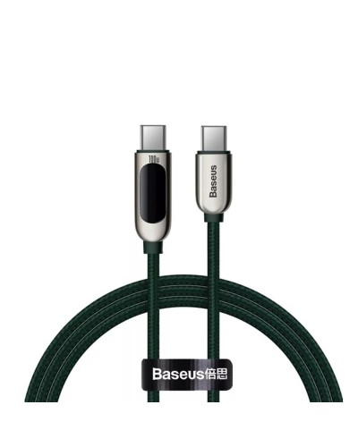 Кабель Baseus Display Fast Charging Data Cable Type-C to Type-C 100W 1m Green (CATSK-B06)